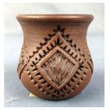 Mohawk Pottery Mini Vase, Approx 2.25" Tall And 2" Diameter 
