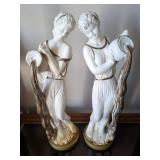 Chalkware Statues, 26" Tall, Qty 2