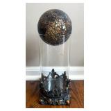 Fleur De Lis Glass Cannisters, Qty 3