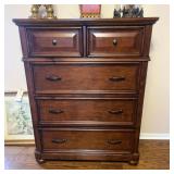 Wood Dresser With 5 Drawers, 50.25" x 40" x 18"