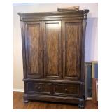 Wood Armoire Dresser With 6 Drawers, 80" x 53" x 20"