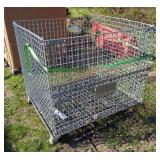 Tekrite Collapsible Metal Storage Bins, Qty 2, 40" x 41" x 47"