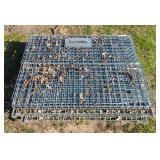 Tekrite Collapsible Metal Storage Bins, Qty 2, 40" x 41" x 47" 