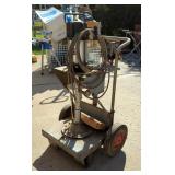 ARO Pneumatic Piston Pump, Model 650245, On Wheeled Cart, 44" Tall