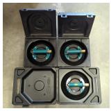 WPG, And C.R. Lawrence 10" Glass Suction Cups, Total Qty 3, In Hard Cases
