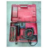 Hilti TE 10 Corded Rotary Hammer Drill, In Hard Case, Includes 3/8" Drill Bits, Qty 5, Powers On