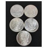  1883O And 1881S Morgan Silver Dollars, Total Qty 5