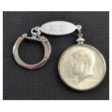 1965-1967 Kennedy Half Dollars, Qty 18, These Contain 40% Silver, 1 Is In A Keychain 