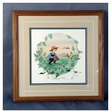  P. Buckley Moss (American 1933-2024) "The Strawberry Patch" Signed And Numbered Print, 284/1000, Fr