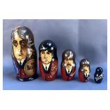 Beatles Nesting Dolls, Hand Painted, And Beatles Yellow Submarine Guitar Strap