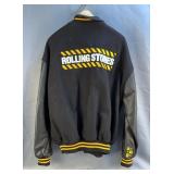 Rolling Stones Leather And Wool Jacket, Made By Beautiful South Inc, Size XL