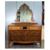 Gettysburg Furniture Company Three Drawer Dresser, 36" x 49" x 22", Pattern 86 And Framed Mirror, 39
