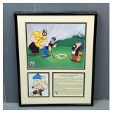 Myron Waldmans "One Putt Popeye" Limited Edition Matted And Framed Fine Art Print, Numbered 102/14,7