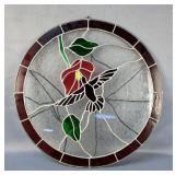Stained Glass Hummingbird Wall Decor, 20" Diameter