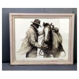  W.H. Ford "Partners" Lithographic Print, Framed Under Glass, 8" x 11" 