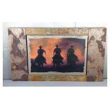 Tony Stromberg "Morning Rider Print, Sierra Slate Print Made, 14.25" x 24" 