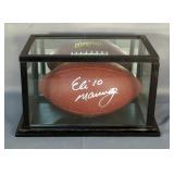 Eli Manning Signed Football In Display Case, Inscribed "10"