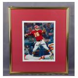 Len Dawson (HOF) Kansas City Chiefs Autographed Photo, Framed And Double Matted Under Glass 