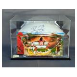 Jamaal Charles Autographed Football, Inscribed "#25", In Display Case With Poster Signed By Artist