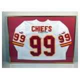 Kansas City Chiefs Autographed Framed Puma Jersey, Signed By Multiple Chiefs Players And GM Carl Pet