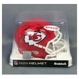 Kansas City Chiefs Riddell Speed Noa Gray Autographed Mini Helmet With Beckett Witness Sticker