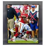 Knile Davis Kansas City Chiefs #34 Autographed Photoraph, Framed Under Glass, 10" x 8" 