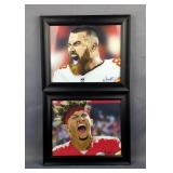 Drew Greiner Digital Paintings Of Patrick Mahomes #15 And Travis Kelce #87 Kansas City Chiefs, Frame