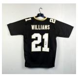 Jamal Williams #21 New Orleans Saints Autographed Football Jersey, With OKAuthentics Witnessed Stick