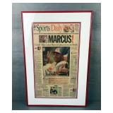 Marcus Allen (HOF) Kansas City Chiefs Autographed Kansas City Star Newspaper Commemorating Breaking 