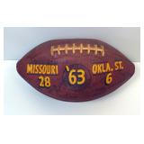 Missouri Vs. Oklahoma State 1963 Autographed Commemorative Football 
