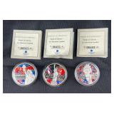 American Mint Statue Of Liberty- An American Symbol Silver Plated Commemorative Coins, Qty 3, Each W