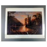 Jesse Barnes "Peaceful Evening" Signed And Numbered Print, 1496/2800, Includes Print Envelope And Bo