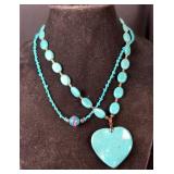 Turquoise Necklaces, 17" And 22"