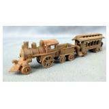  Cast Iron Train and Car, Approx 2.5" x 11"