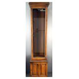 Lighted Display Cabinet With Lower Cabinet, Approx 68” x 16.5” x 11”