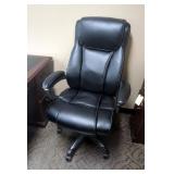 Rolling Padded Office Chair And Anti-Static Floor Mat 