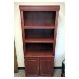 Bookcase With Three Shelves And Lower Cabinet, 71" x 30" x 13" 