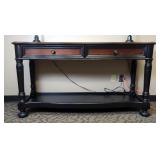 Hooker Furniture Console Table With Two Drawers And Lower Shelf