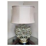 Decorative Table Lamp With Ornate Scrollwork Base