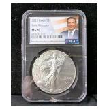 2023 American Eagle $1 Silver Coin, 1oz Fine Silver, Graded MS 70 By NGC 