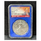 2023 American Eagle $1 Silver Coin, 1oz Fine Silver, Graded MS 70 By NGC