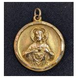 Sacred Heart Of Jesus 10K Gold Medallion, 4g 