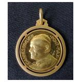 Pope John Paul II 18K Gold Vatican Commemorative Medallion, 8g 