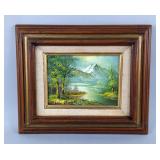 Adam Chappell Signed Landscape Oil Painting, Matted And Framed, 10" x 12"