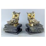 Italian Carved Stone Owl Bookends, Qty 2