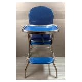 Vintage Highchair With Vinyl Padded Seat, 38" Tall 