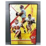 Kansas City Chiefs Framed Poster, Features Trent Green, Priest Holmes, And Tony Gonzalez, 34.5" x 22