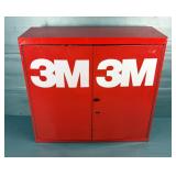  3M Metal Storage Cabinet, Approx 30" x 32.5" x 12", Including Contents Of Sanding Discs, Various Gr