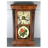 Antique Ogee Style Shelf Clock, Approx 25" x 14.75" x 4.25"