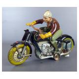 Arnold Tin Lithograph Mac Motorcycle Toy With Rider